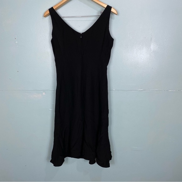 Armani Collezioni Black Sleeveless Ruffle Mini Cocktail Dress Sz 4 - Picture 5 of 9